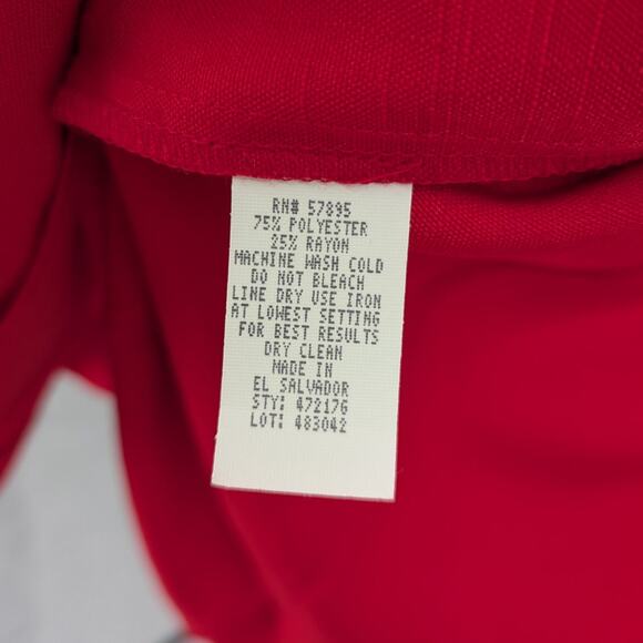 Vintage Red Requirements Full Zip Women's Blazer Size 18 Suit Jacket - Picture 5 of 5